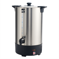 Winco 100-Cup 304 Stainless Steel Commercial Coffee Urn with Dripless Faucet and Automatic Shut-Off