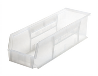 Quantum Clear Polypropylene Stack & Hang Shelf Bin, 18 x 5-1/2 x 5 Inches