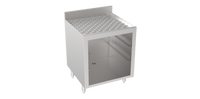 Krowne Stadium Series Stainless Steel Underbar Glass Rack Storage Unit with Drainboard Top, Open Front Base, 3-Rack Capacity, 24W x 29D