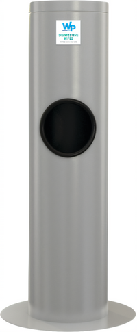 WipesPlus Powder Coated Floor Dispenser, 35 Inches, Silver