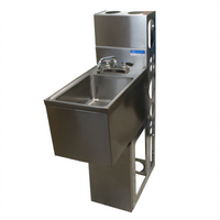 304 Stainless Steel Underbar Dump Sink with 10