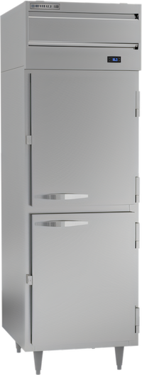 Beverage-Air P-Series One-Section Reach-In Refrigerator, 21.01 Cu. Ft., 2 Lockable Solid Half Doors, Top-Mounted Self-Contained