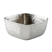 American Metalcraft 1.5 oz Square Stainless Steel Hammered Sauce Cup