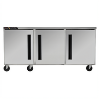 Centerline CLUC-72F-SD-RRR 72-Inch Three-Section Compact Undercounter Freezer with Right-Hinged Solid Doors