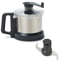 Dito Sama 2.6 Liter Stainless Steel Cutter Mixer Bowl with Microtoothed Rotor and Scraper Lid