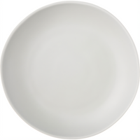 Ridge 10-1/2 Inch Free-Form Melamine Dinner Plate, Cement, Matte Finish