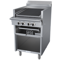 Garland Cuisine Series 24-Inch Commercial Gas Charbroiler with Cast Iron Radiants, Adjustable Grates and Open Cabinet Base