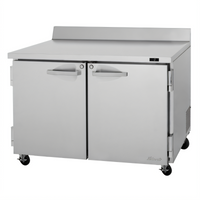 Turbo Air PRO Series 48 1/4-Inch 2-Section Worktop Freezer with Solid Swing Doors