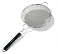 10-Inch Medium Single Mesh Strainer with Plastic Handle, Black