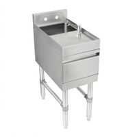 John Boos Slim-Line Freestanding Underbar Hand Sink, 12-Inch Wide
