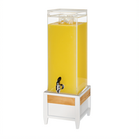 Monterey 3 Gallon Single Beverage Dispenser with Ice Chamber, Drip Tray, and Spigot - White