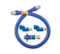 Dormont Blue Hose 48-Inch Moveable Gas Connector Hose Assembly, 3/4-Inch I.D., Double Swivel MAX with Safety Quik QDV