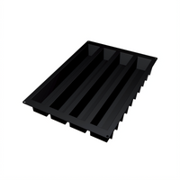 Silikomart 4-Compartment Log Mold, 50 x 7 mm, Flexible Non-Stick