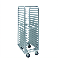 Cres Cor Angle Ledge Roll-In Refrigerator Rack, 18-Tray/18-Pan Capacity, Aluminum