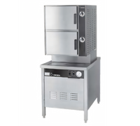 Groen HyPlus HY-10SE-36 Pressureless Electric Steamer with 2 Compartments and 36 Inch Cabinet Base