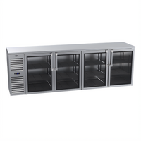Krowne 108-Inch Four-Section Self-Contained Refrigerated Back Bar Storage Cabinet