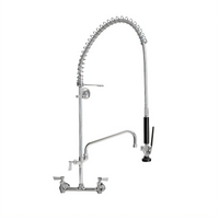 Fisher Wall-Mount Pre-Rinse Unit with Add-On Faucet and 10-Inch Spout