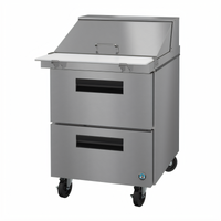 Hoshizaki Steelheart SR27B-12MD2 27-Inch One-Section Mega Top Prep Refrigerator with 2 Drawers and 12-Pan Rail