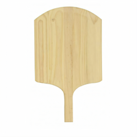 Wooden Rectangular Tapered Pizza Peel with 14 x 16 Inch Blade, 24 Inch Overall Length
