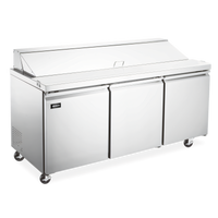 71-Inch Mega Top 3-Section Refrigerated Sandwich/Salad Prep Table