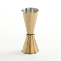 American Metalcraft Japanese-Style Gold Stainless Steel Jigger, 1 oz. x 1-1/2 oz.