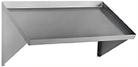 Eagle Group Wall-Mounted Solid Slanted Dishtable Rack Shelf, 21 x 21 Inch, Left Drip Tube, 304 Stainless Steel