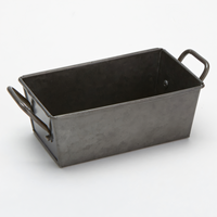 Black Galvanized Steel Sugar Packet Holder with Handles