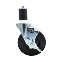 BK Resources 5SBR-RA-HR-TLB Shelf Casters & Leveling Feet
