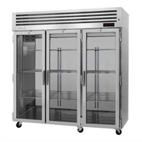 Turbo Air PRO Series 3-Section Reach-In Heated Holding Cabinet with Glass Doors, 73.9 Cu. Ft.
