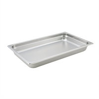Winco Full-Size 22 Gauge Anti-Jamming Stainless Steel Steam Table Pan, 1-1/4 Inch Deep
