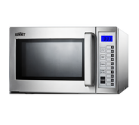 Summit Commercial SCM1000SS 1000-Watt Countertop Microwave Oven, 0.9 Cu. Ft., Stainless Steel