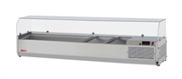 Turbo Air E-Line Countertop Refrigerated Salad Prep Table with Clear Hood, 60-1/4 Inch, 7 x 1/4 Size Pan Capacity