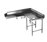 Eagle Group 60 Inch Right-Hand Corner Soiled Dishtable with 20 x 20 x 5 Pre-Rinse Sink, 16 Gauge 304 Stainless Steel