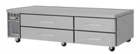 Turbo Air PRO Series 96-Inch Two-Section Refrigerated Chef Base with 4 Drawers, Stainless Steel Top