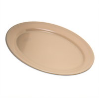 Dallas Ware 12 x 8-1/2 Inch Oval Melamine Platter, Tan