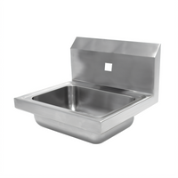 Advance Tabco Special Value Wall-Mounted Hand Sink, 14 x 10 x 5-Inch Bowl, 304 Stainless Steel, Single Faucet Hole