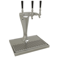 Glastender Cobra 3-Faucet Countertop Glycol-Cooled Draft Dispensing Tower with Mirror Finish