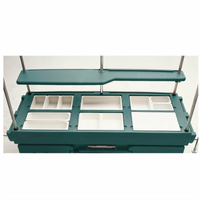Cambro CamKiosk 6-Pan Well Grab-and-Go Food Cart, No Roof, Granite Green