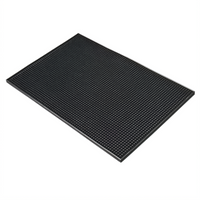 Spill-Stop Service Rubber Bar Mat, 18 x 12 x 3/8 Inch, Black
