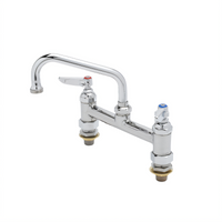Double Pantry Deck-Mount Mixing Faucet with 6-Inch Swing Nozzle, 8-Inch Centers