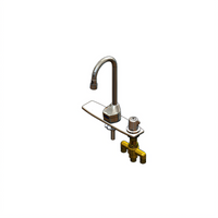 T&S Brass ChekPoint Touchless Electronic Deck-Mount Gooseneck Faucet, 8-Inch Centers, Chrome-Plated Brass