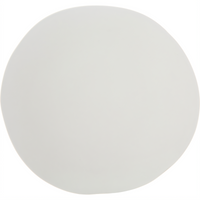 Ridge 9-Inch Freeform Rimless Melamine Plate, Cement, Matte Finish