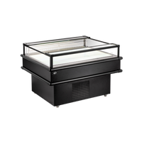 Omcan USA Self-Service Island Display Case Open-Air Cooler, 85