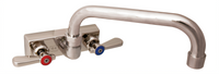 BK Resources Evolution Splash-Mounted Commercial Faucet with 8-Inch Swing Spout