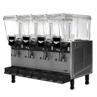 Vollrath Pre-Mix Countertop Refrigerated Beverage Dispenser with 4 x 3.2-Gallon Bowls, Stirring Paddle, Stainless Steel, 115V