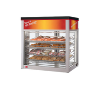Hatco Flav-R-Savor Large Capacity Humidified Countertop Hot Food Merchandising Cabinet with 2 Doors and 4-Shelf Rack