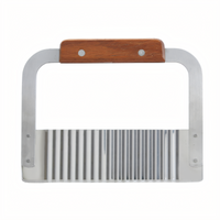 Winco 7-Inch Stainless Steel Serrator Knife with Wood Handle
