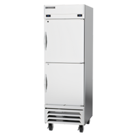 Beverage-Air Horizon Series 1-Section Dual-Temperature Reach-In Refrigerator/Freezer with Half Solid Doors, Bottom Mount, Stainless Steel