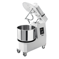 Trento 21 Liter Spiral Dough Mixer with Timer and Removable 304 Stainless Steel Bowl, 120V