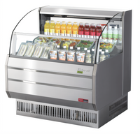 Turbo Air 39-Inch Horizontal Open Display Merchandiser Cooler, 6.7 Cu. Ft., Self-Cleaning Condenser, Stainless Steel